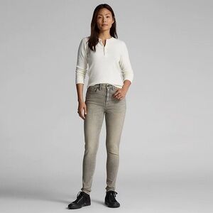 RRL - Ralph Lauren - Stretch High Skinny Jeans - Distressed Grey Wash